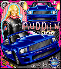 Amanda Long Puddin Racing Drag Radial Racing T Shirts