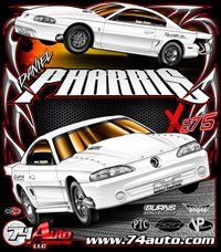 NEW !! Daniel Pharris X275 Drag Radial Mustang Racing T Shirts